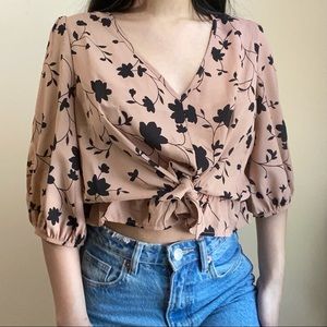 Sienna Sky Floral Blush Light Pink Blouse